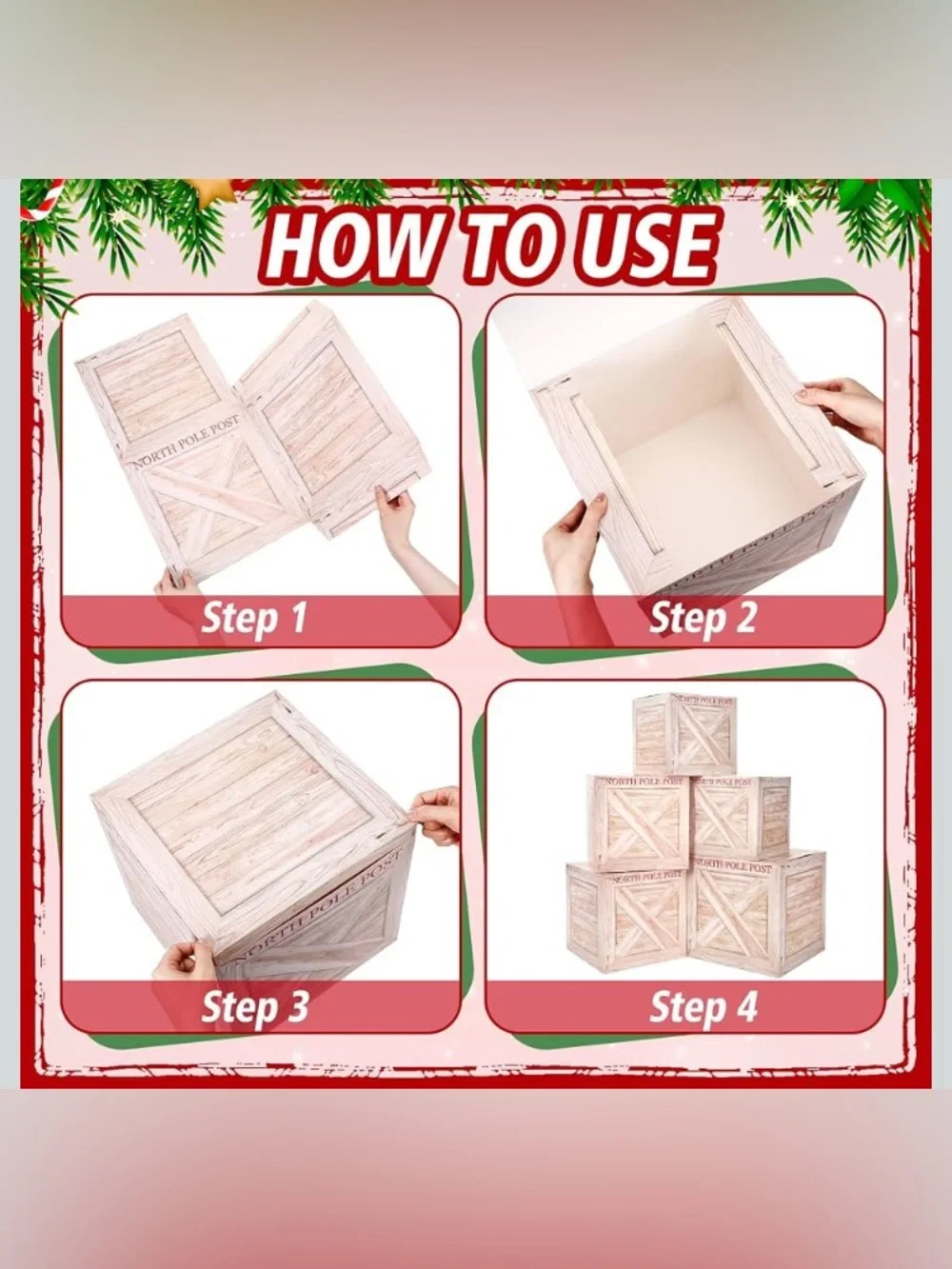 Christmas North Pole Delivery Mailbox  Decor 10 piece, Letters to Santa Claus